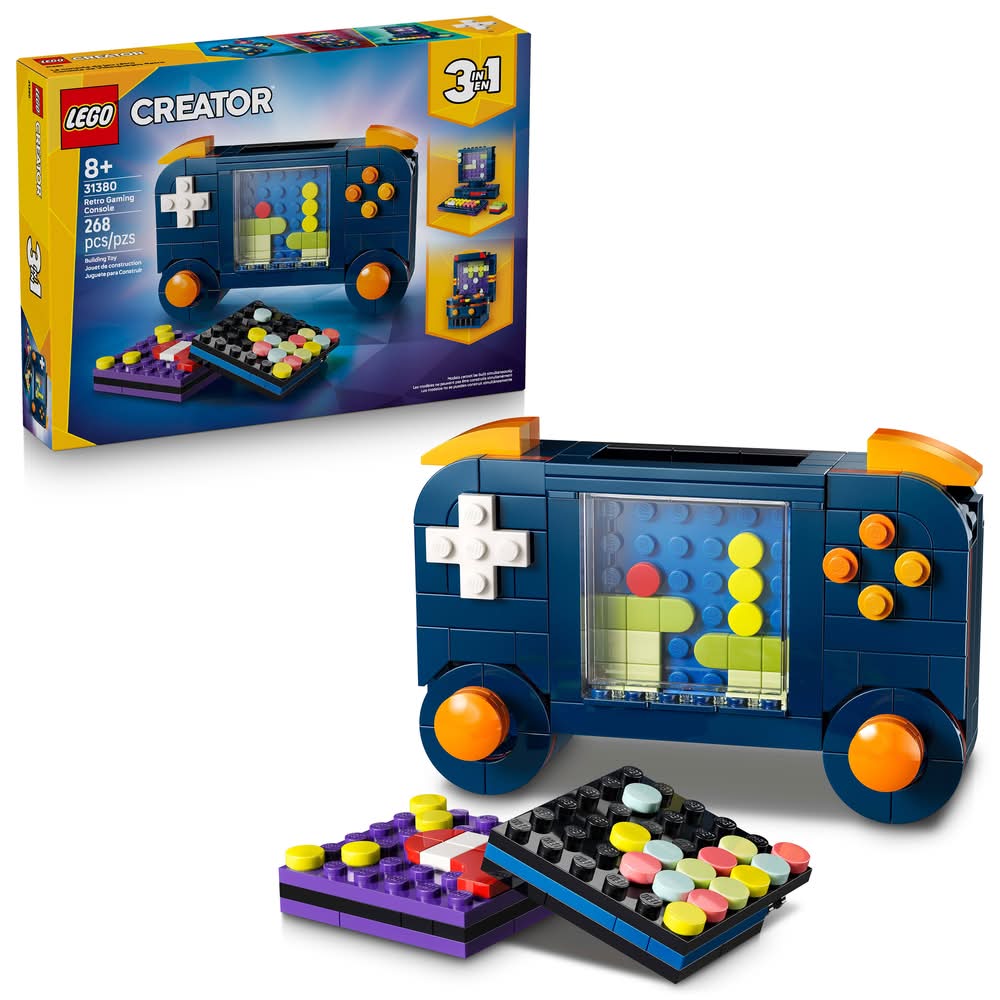 LEGO Creator 3 in 1 Retro Gaming Console Toy Set 8+ Years (268 ct)