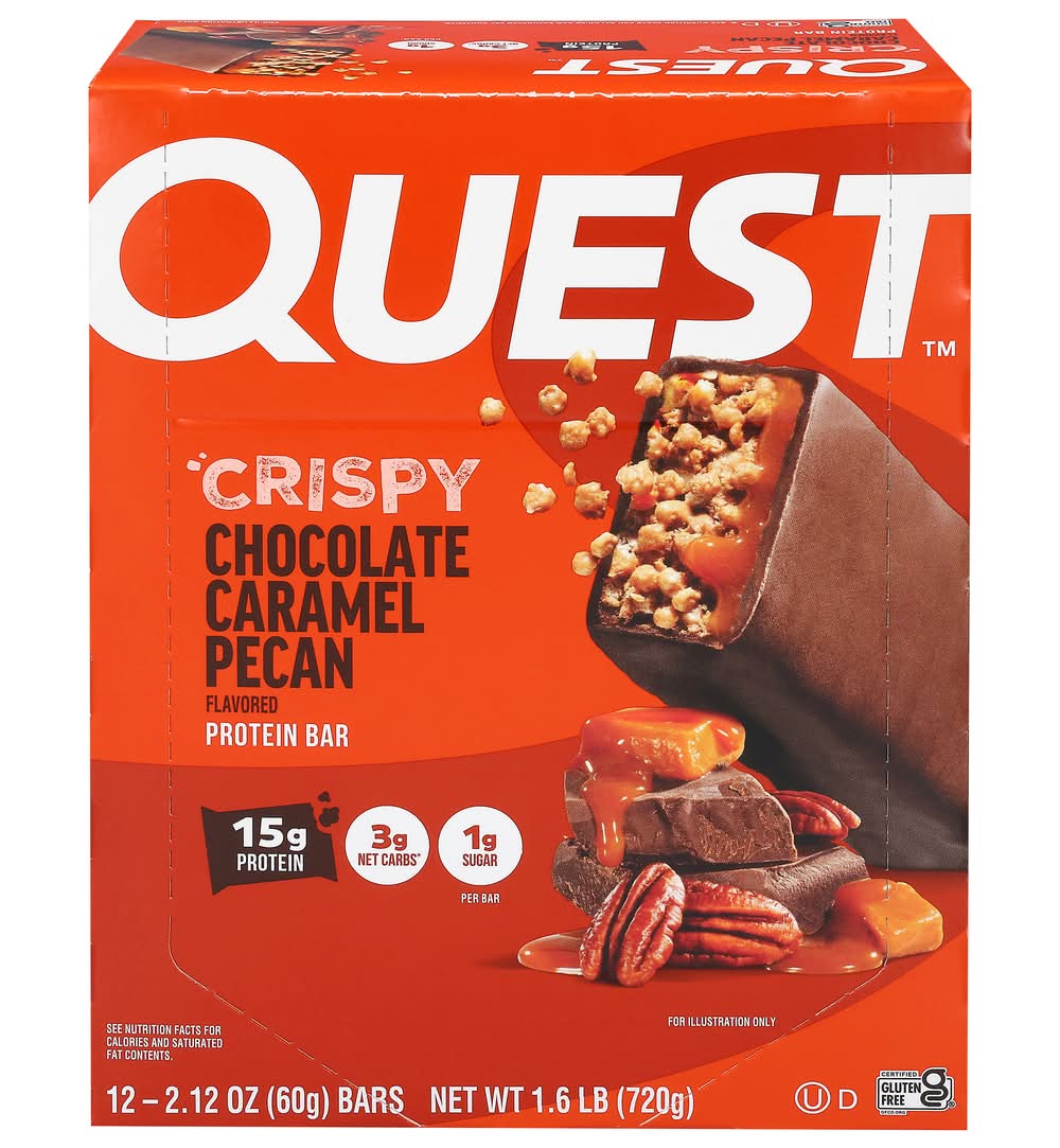 Quest Crispy Chocolate Caramel Pecan Hero Protein Bar (1.6 lbs)