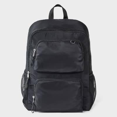 Art Class Girls Two Pocket Backpack, 18 in, Black