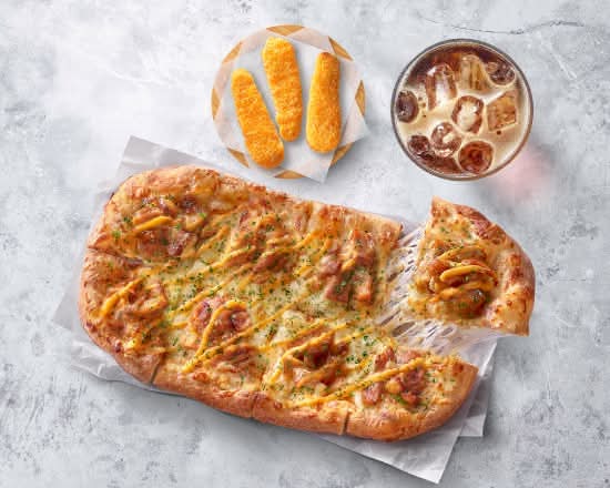 五重起司蒜香雞手工義式薄比薩【經典個人套餐】