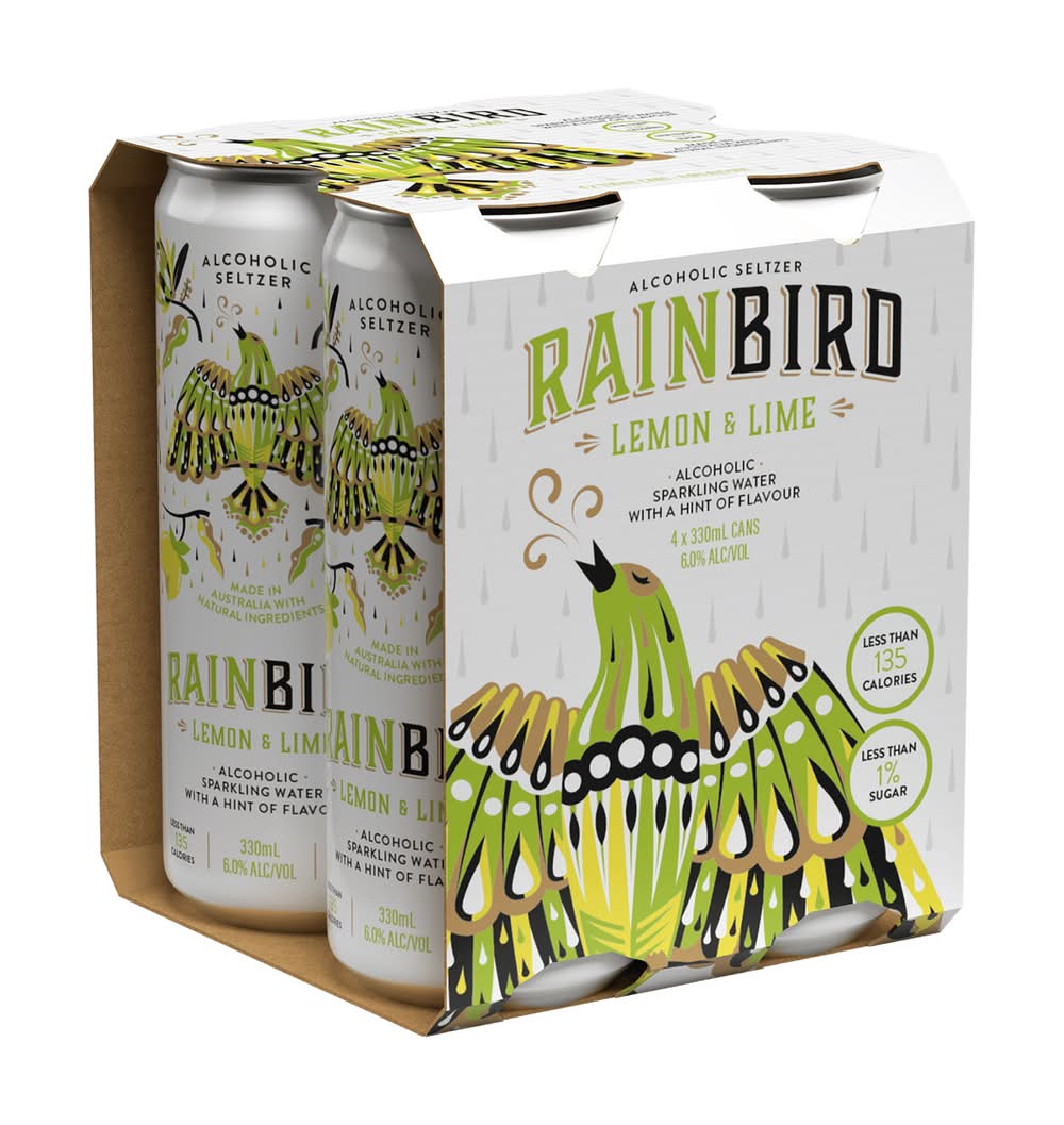 Rainbird Seltzer L&L 6% Can 4X330ml