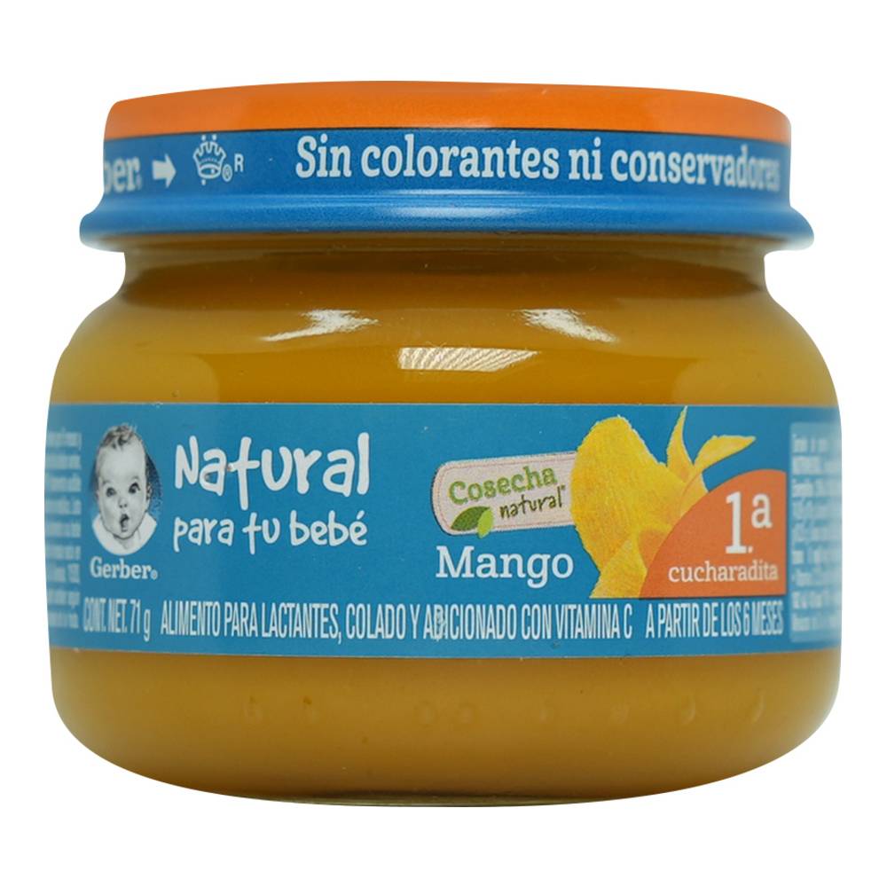 Gerber papilla para bebé sabor mango etapa 1 (frasco 71 g)