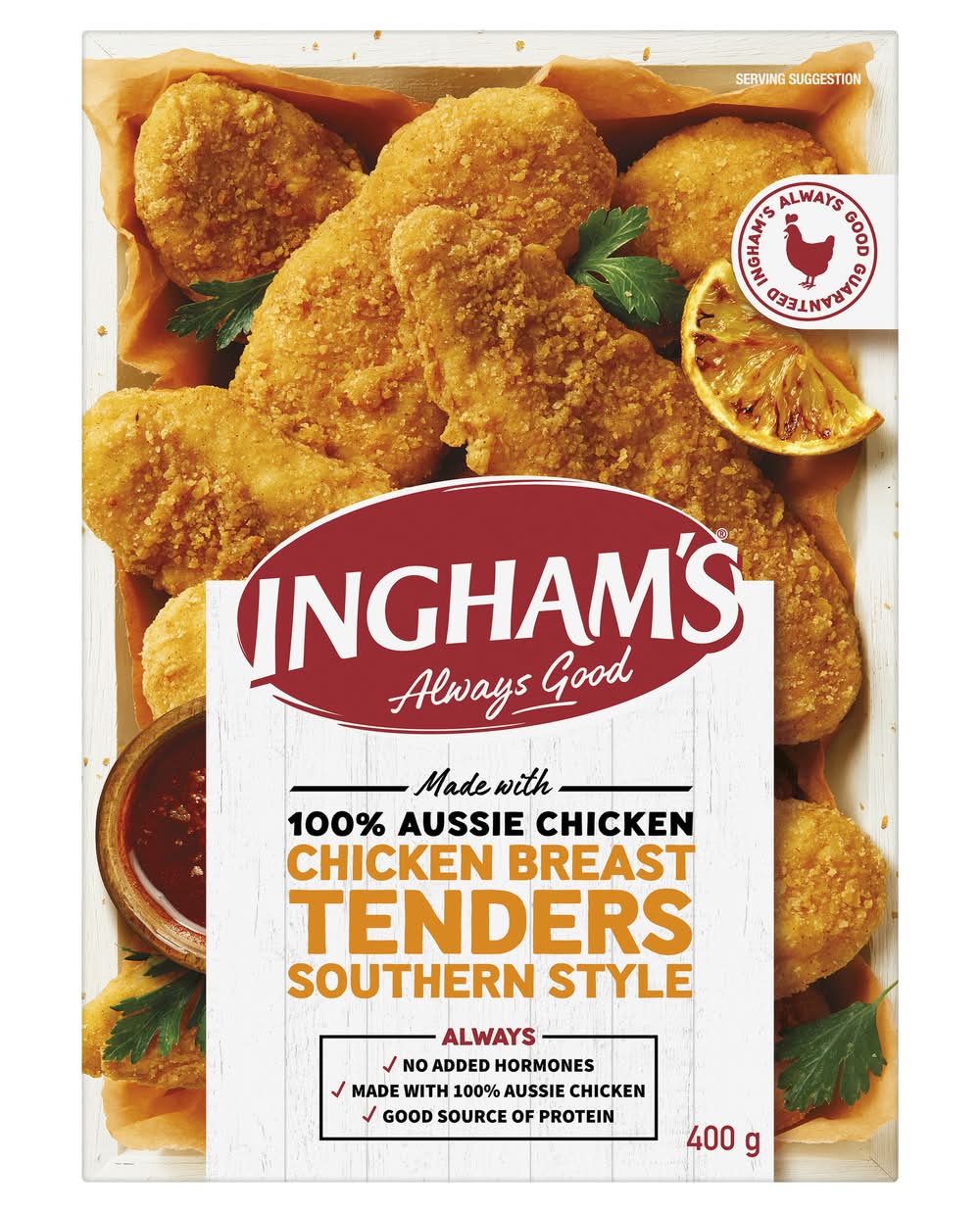 Ingham's 100% Aussie Chicken Breast Tenders, Southern Style (400g)