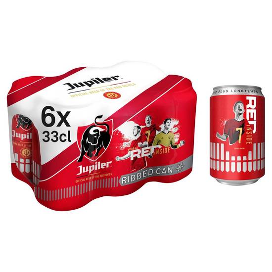 Jupiler Blond Bier Pils 5.2% Alc 6 x 33 cl Blikken Cold Grip