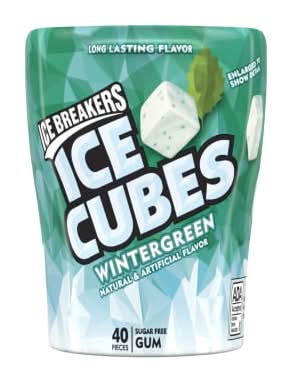 Ice Breakersâ® Ice Cubes Sugar-Free Gum 40-Piece, Wintergreen