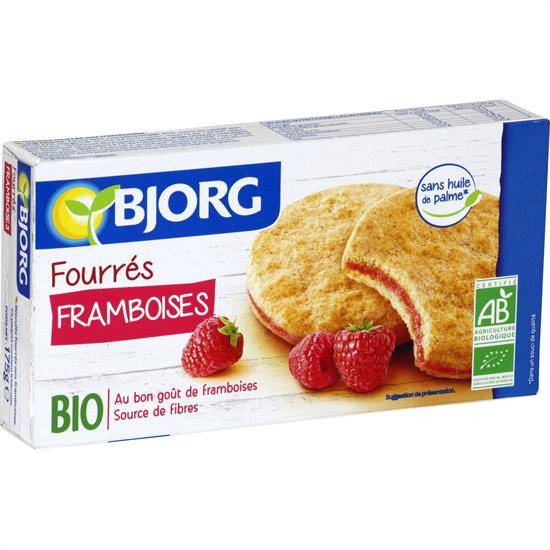 Bio - Biscuits fourrés framboises bio BJORG - le paquet de 175 g