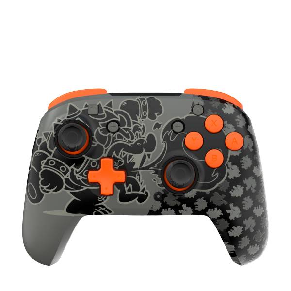 PDP REMATCH GLOW Wireless Controller: Blackout Bowser - Nintendo Switch, Nintendo Switch Lite, and Nintendo Switch - OLED Model