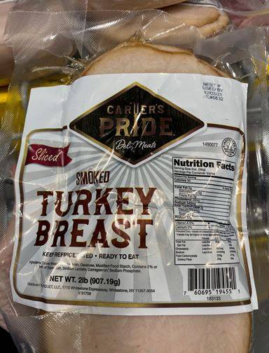 Carver's Pride - Pre-Sliced Smoked Turkey Breast - 2 lbs