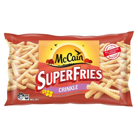 Mccain Superfries Frozen Potato Chips Crinkle Cut 900g