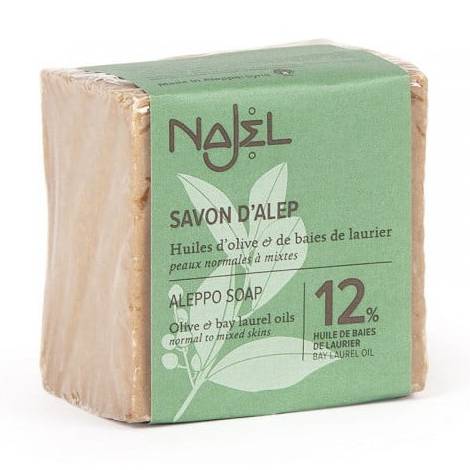 Najel - Savon d'alep 12% huile d'olive et baies de laurier (200g)