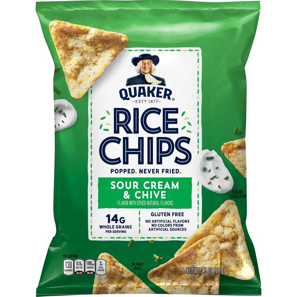 Quaker Gluten Free Rice Chips (sour cream-chive)