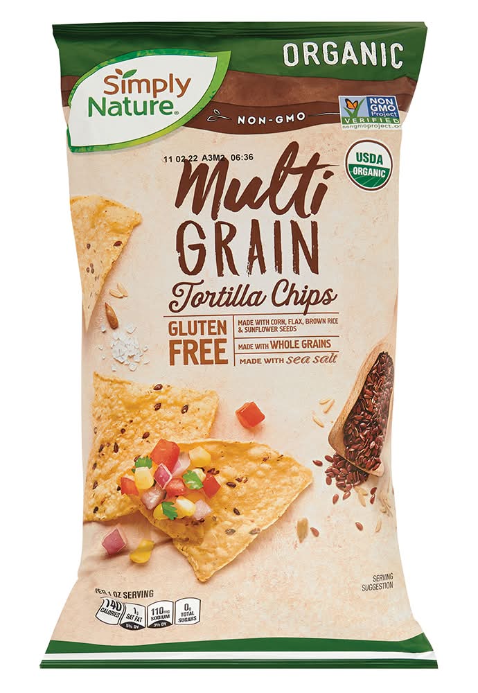 Simply Nature Organic Tortilla Chips, Multigrain (8.25 oz)