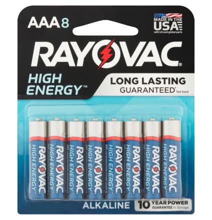 Rayovac High Energy Aaa 1.5v Alkaline Batteries (8 ct)