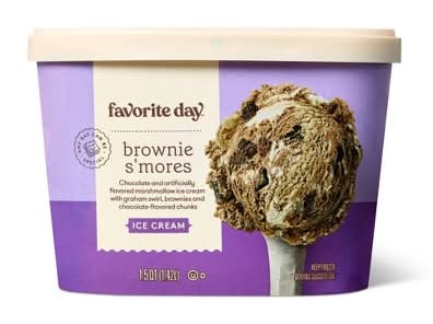 Favorite Day Brownie S'mores Ice Cream, Marshmallow Chocolate (1.5 qt)