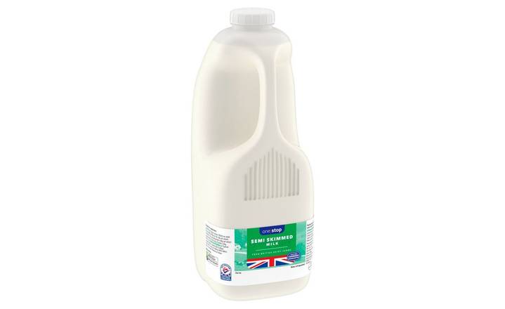 One Stop British Semi-Skimmed Milk 2 litre / 3.5 pints (393874)
