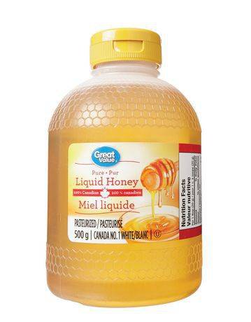 Great value miel liquide pur à 100 % (500 g) - liquid honey 100% pure (500 g)