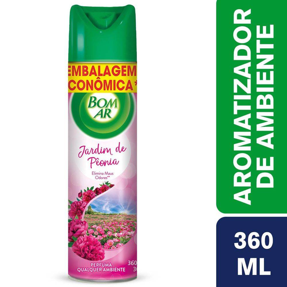 Bom ar aromatizador aerossol jardim de peônia (360 ml)