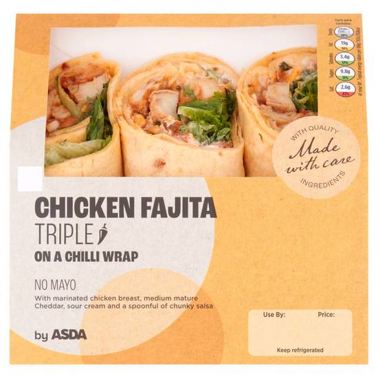Asda Chicken Fajita Triple on a Chilli Wrap