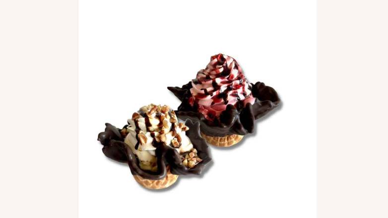 2-Pack Ice Cream Cupcakes (Double Chocolate/Raspberry Cheesecake)