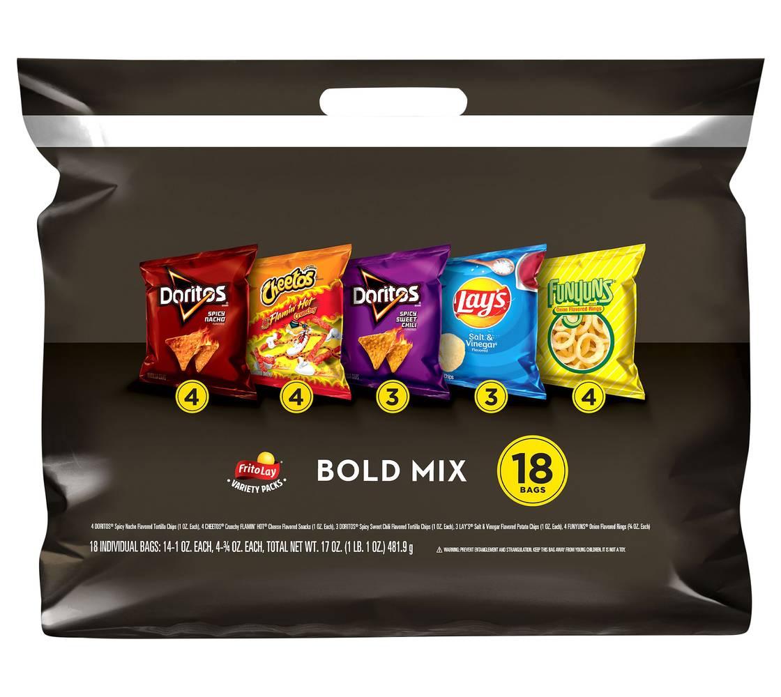 Frito-Lay Bold Mix Snacks (17 oz, 18 ct)