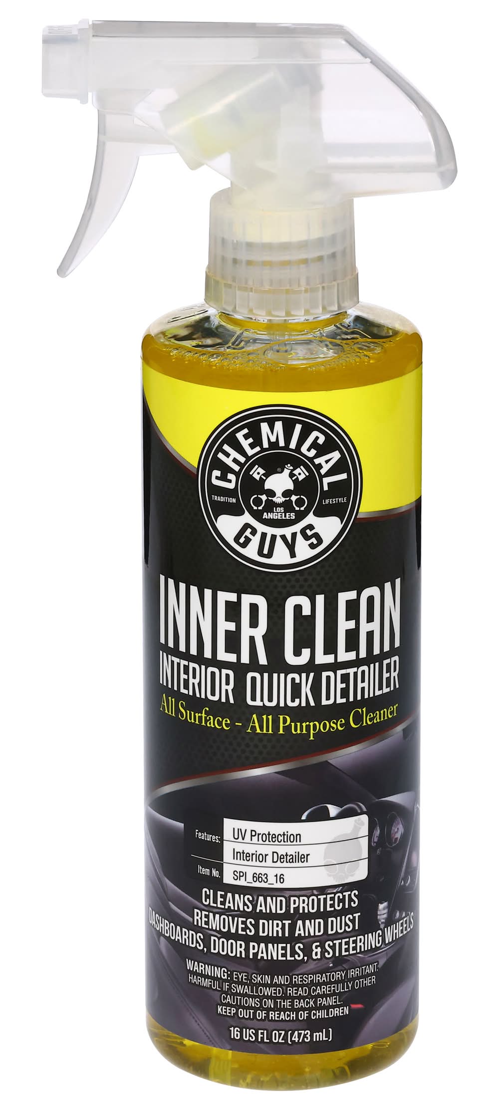 Chemical Guys Innerclean Interior Quick Detailer & Protectant Liquid Car Cleaner (16 fl oz)