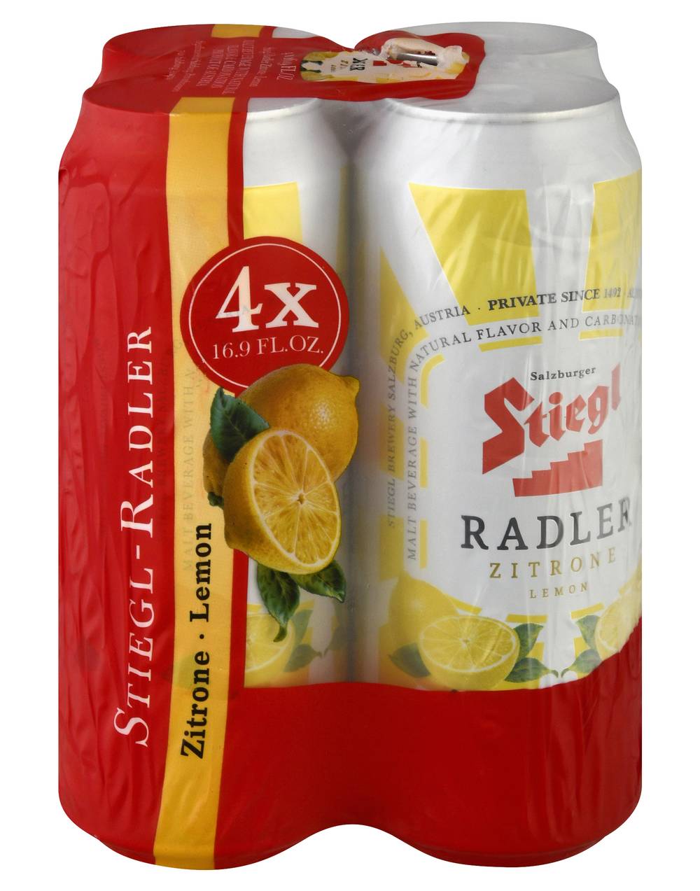 Stiegl Zitrone Lemon Radler Beer (4 x 16.9 fl oz)
