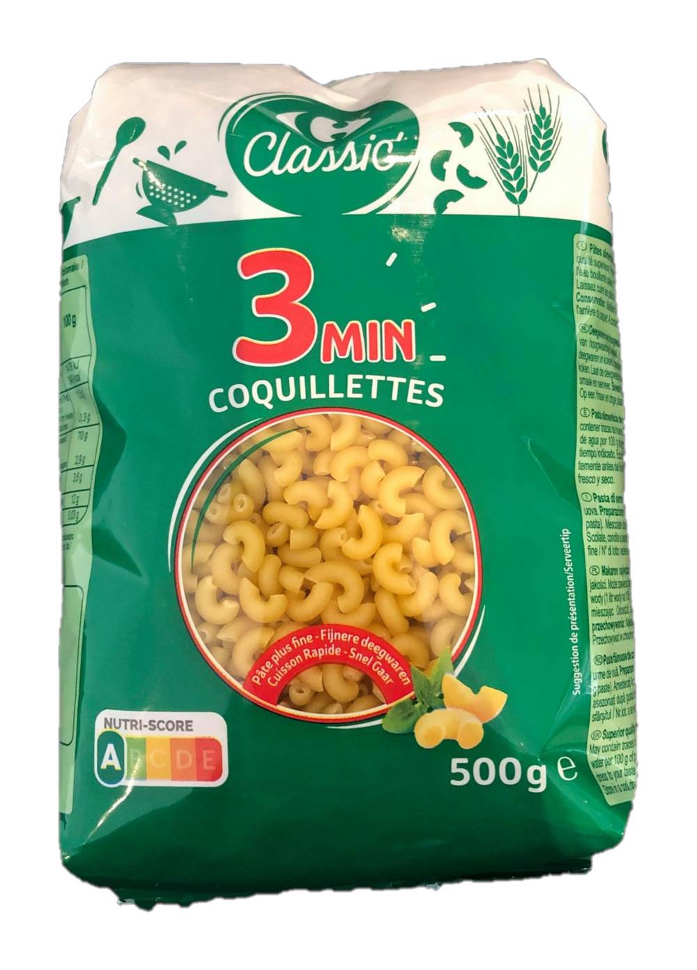Carrefour Classic' - Pâtes coquillettes cuisson rapide (500g)