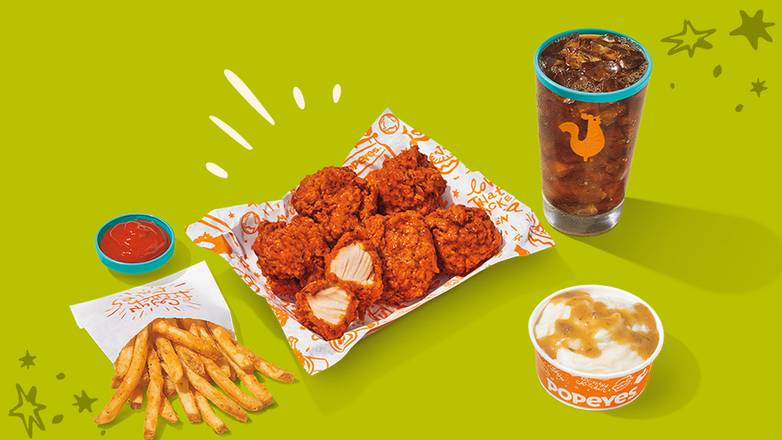 6Pc Boneless Wings Large Combo