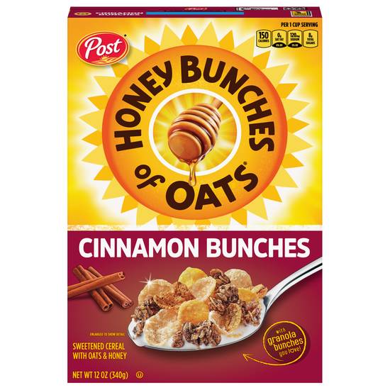 Post Honey Bunches Of Oats Cinnamon Bunches Cereal