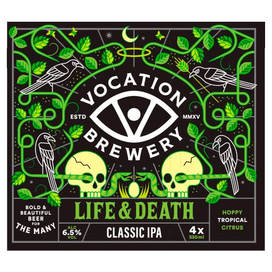 Vocation Brewery Life & Death Classic Ipa Beer (4 x 330ml)