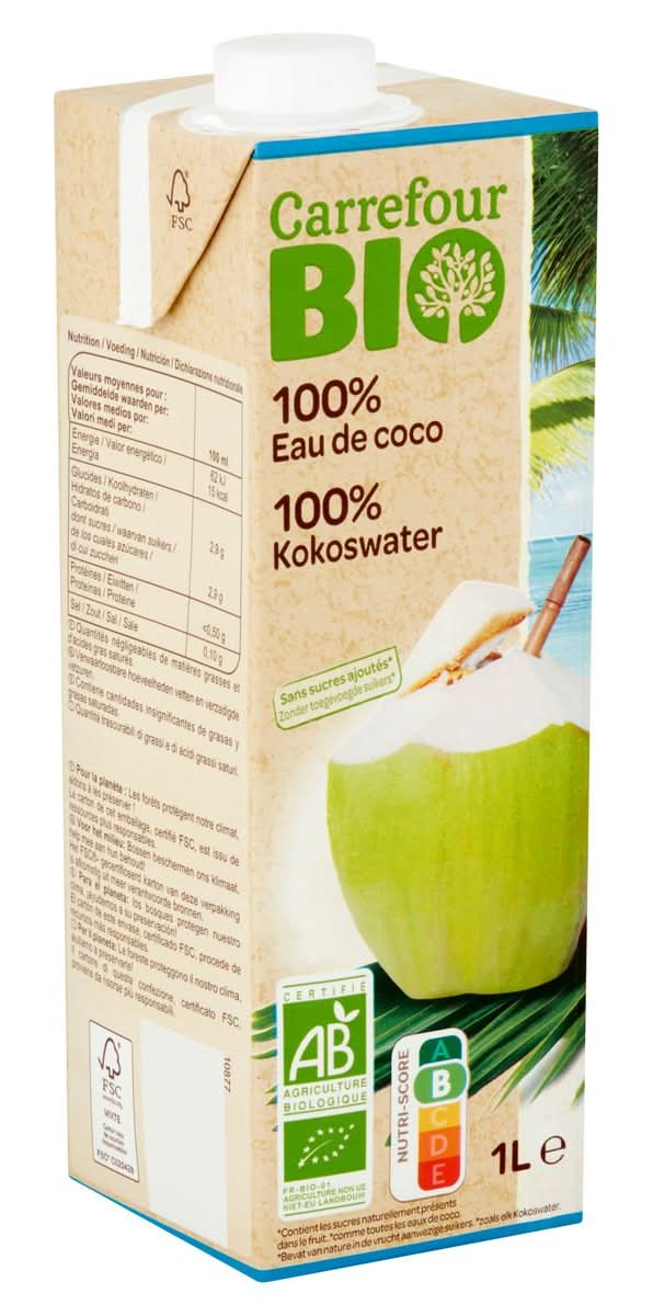 Carrefour Bio 100% Eau de Coco 1 L