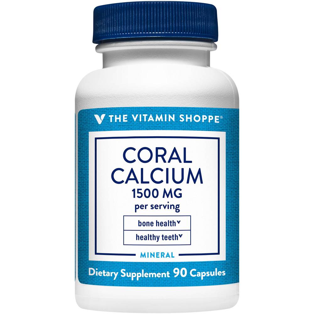 Coral Calcium - Eco-Safe Source Of Calcium, Magnesium, & Trace Minerals - 1,500 Mg (90 Capsules)