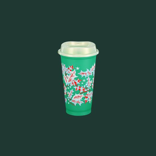 Green Pearl Plastic Reusable Hot Cup - 473 mL