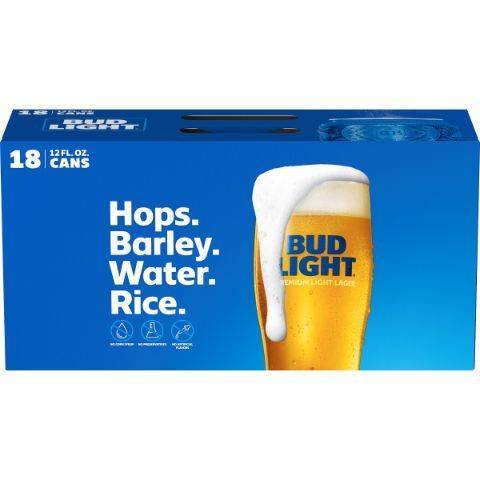 Bud Light Premium Lager Beer (18 pack, 12 fl oz)