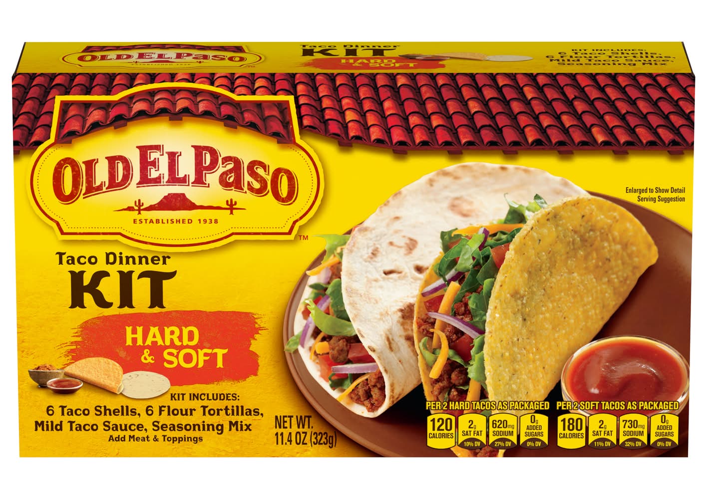 Old El Paso Hard & Soft Taco Dinner Kit (11.4 oz, 14 ct)