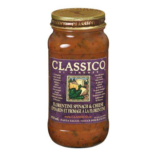 Classico · Florentine spinach & cheese pasta sauce - Sauce pour pâtes Épinards et fromage à la florentine