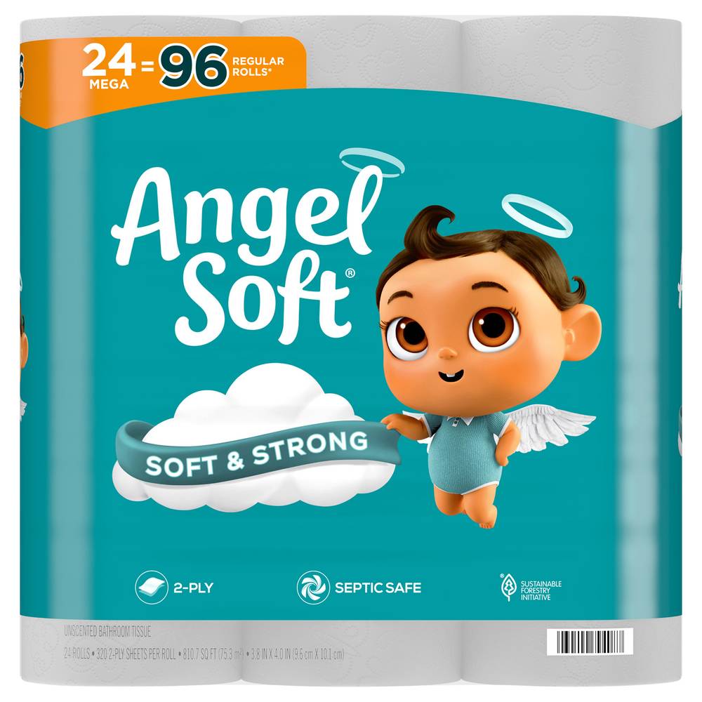 Angel Soft 2-Ply Unscented Mega Bathroom Tissue