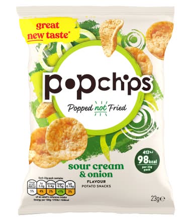 Popchips Sour Cream & Onion Flavour Potato Snacks (23g)