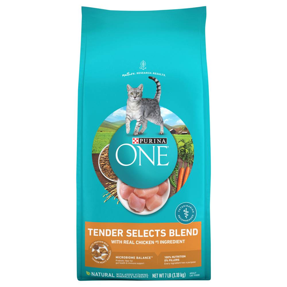 Purina One Tender Selects Blend With Real Chicken Adult Cat Food (7 lbs)