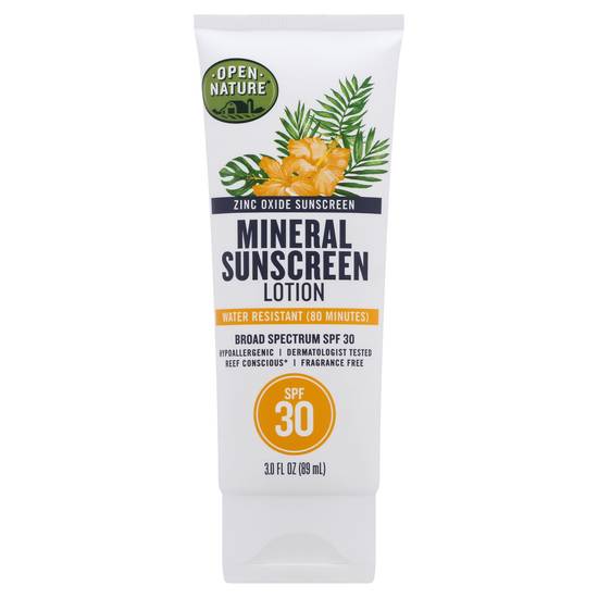 Open Nature Broad Spectrum Spf 30 Mineral Sunscreen Lotion
