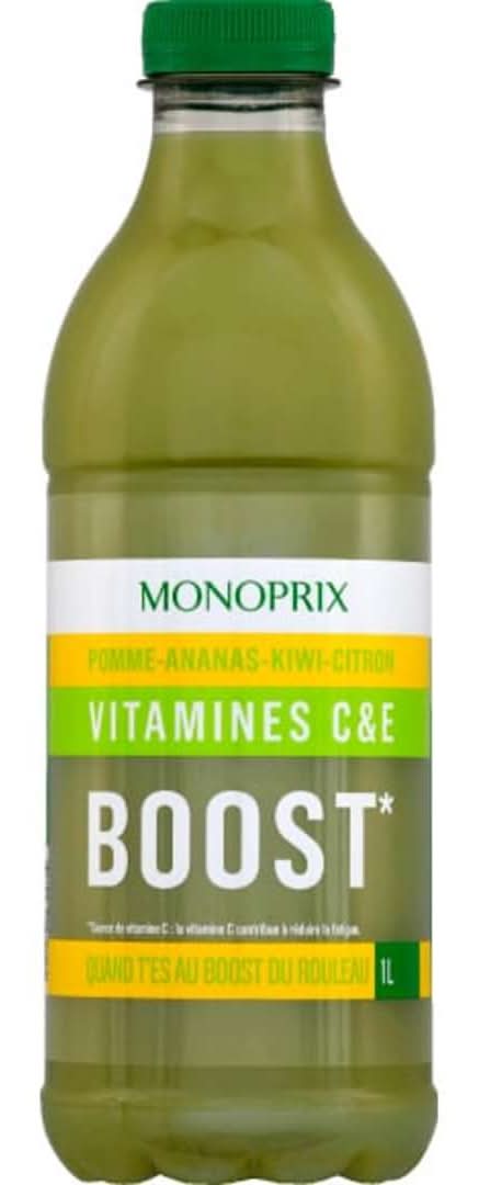 Monoprix - Jus detox vitamines c & e, pomme - ananas - kiwi - citron (1L)