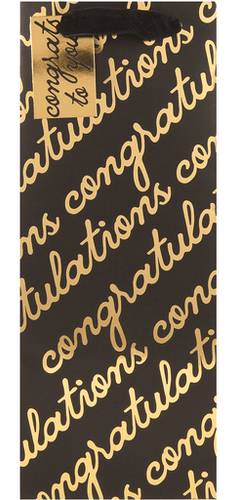 The Gift Wrap Company Congratulations Script Gift Bag (2.1 oz)