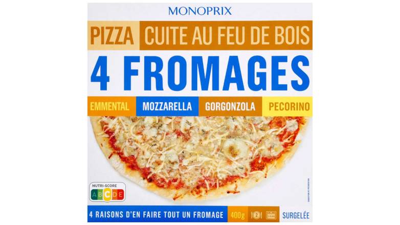 Monoprix - Pizza cuite au feu de bois 4 fromages