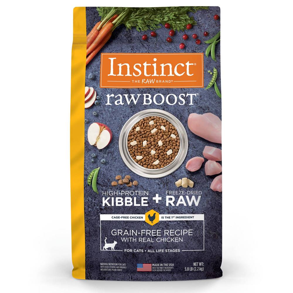 Instinct® Raw Boost Cat Food - Natural, Grain Free, Freeze Dried Raw, Chicken (Flavor: Chicken, Size: 5 Lb)