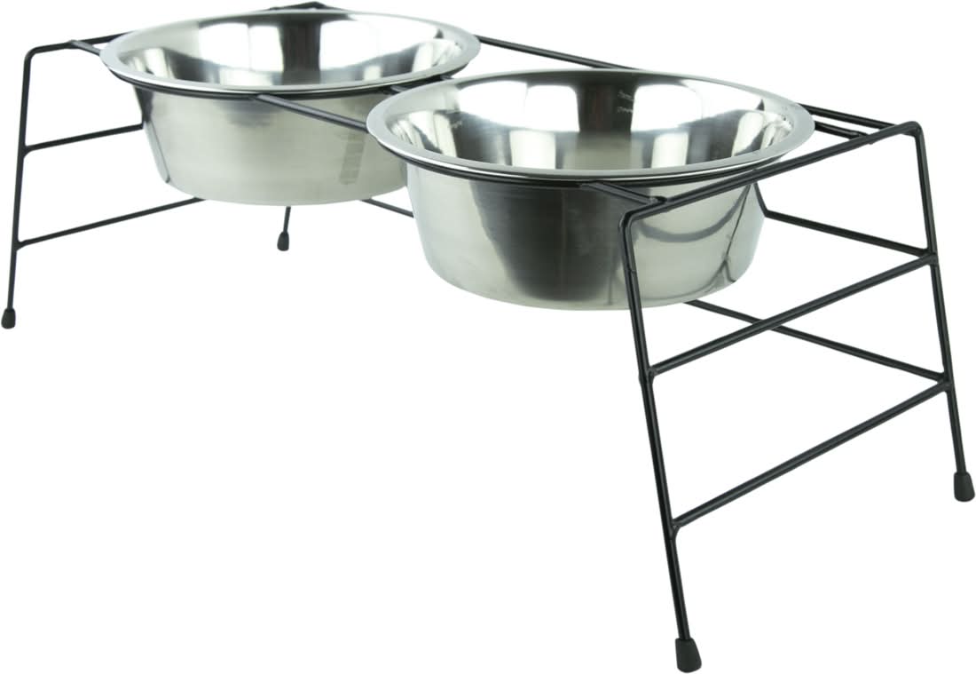 Play On Stainless Steel Double Diner Dog Bowl 96 Ounces (2 ct)