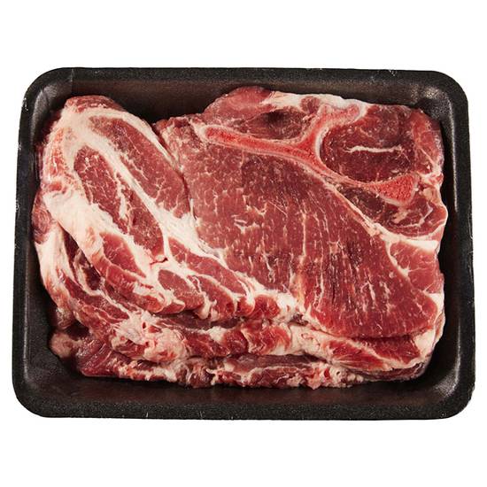 Meijer All Natural Bone-In Pork Shoulder Thin Cut Blade Steak (approx 2 lbs)