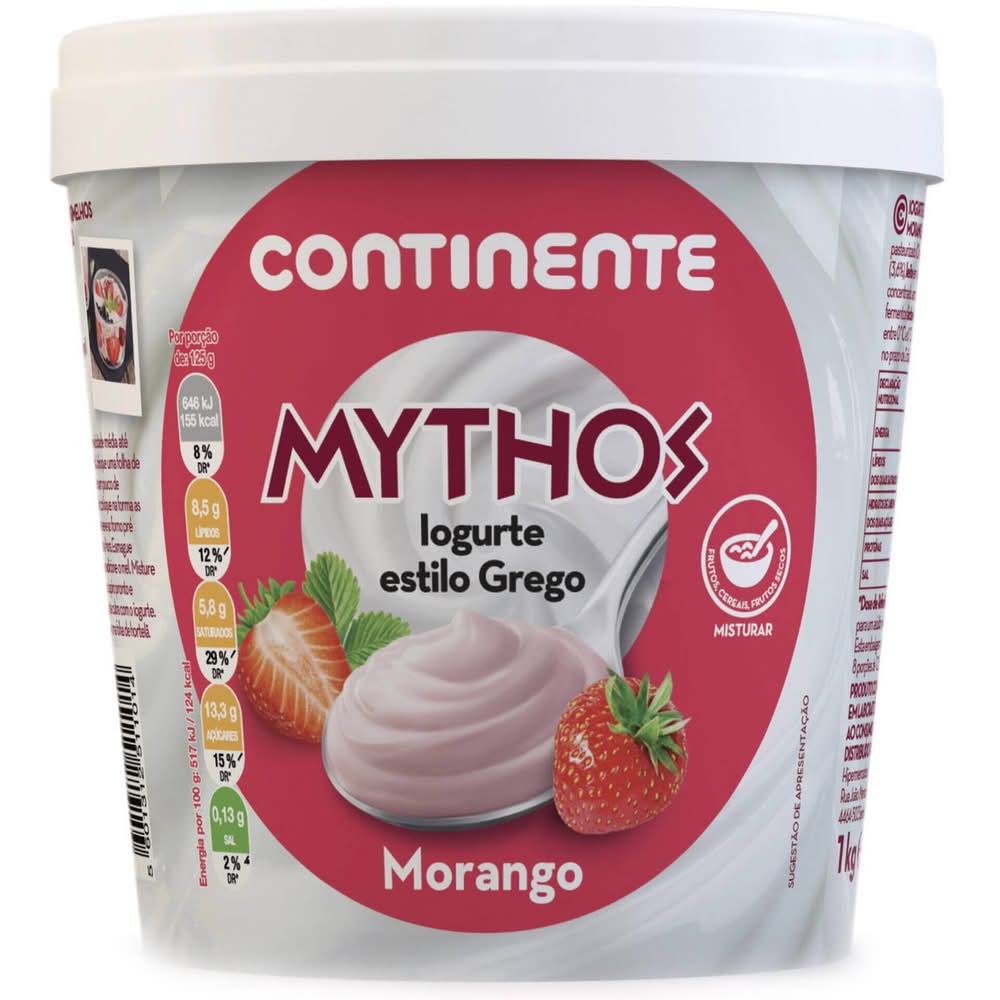 Iogurte Grego Mythos Morango Continente (emb. 1 kg)
