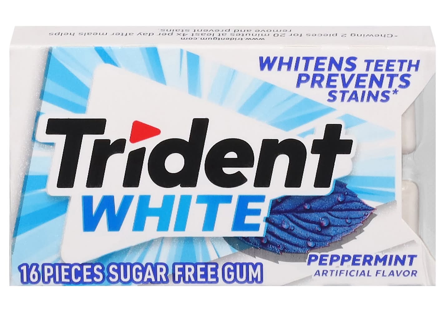 Trident White Sugar Free Gum Peppermint (16 ct)
