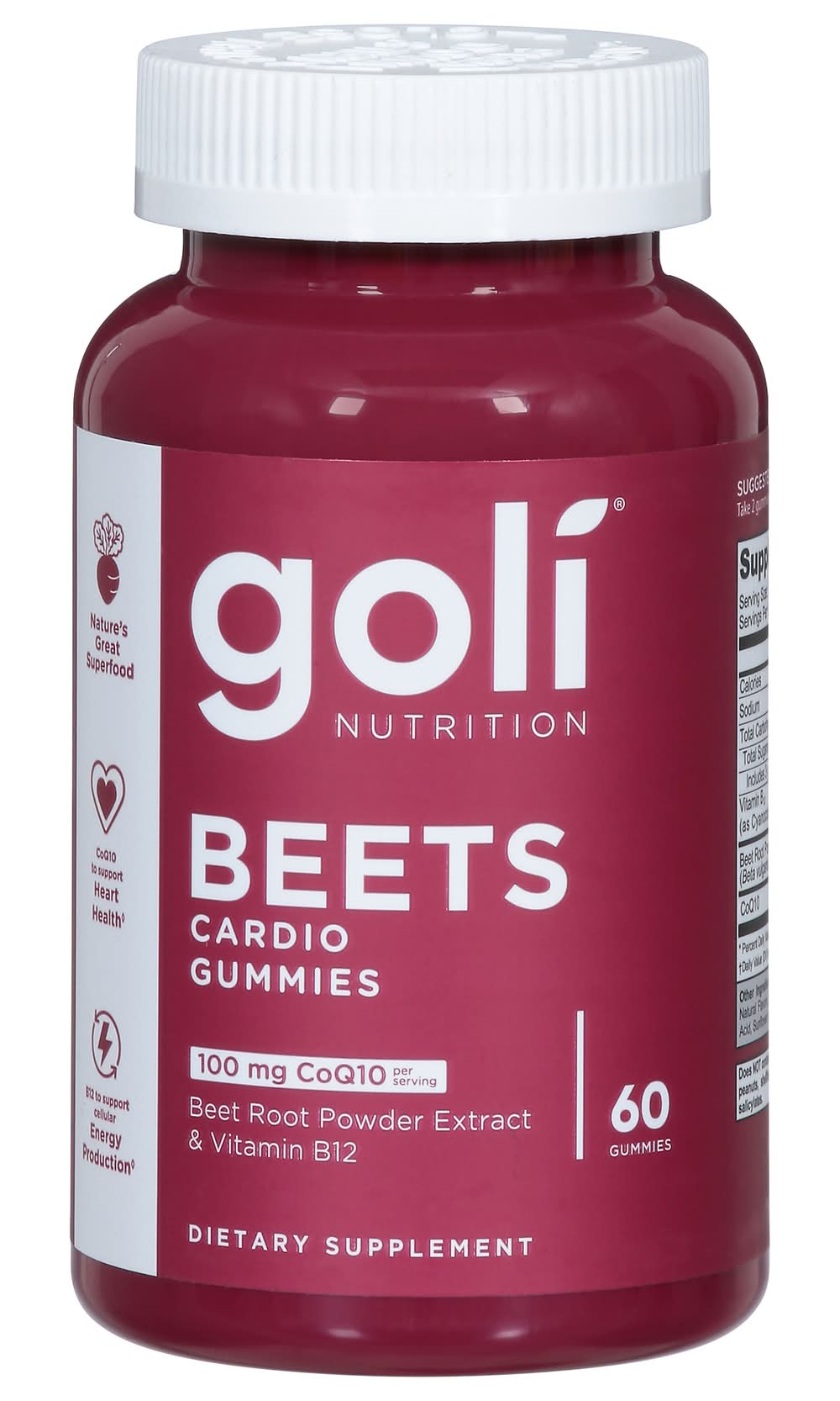 Goli Nutrition Cardio Vegan Vitamin Gummies, Beets (60 ct)