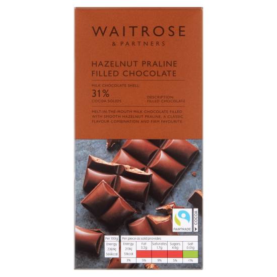 Waitrose Fairtrade Hazelnut Praline Filled Chocolate